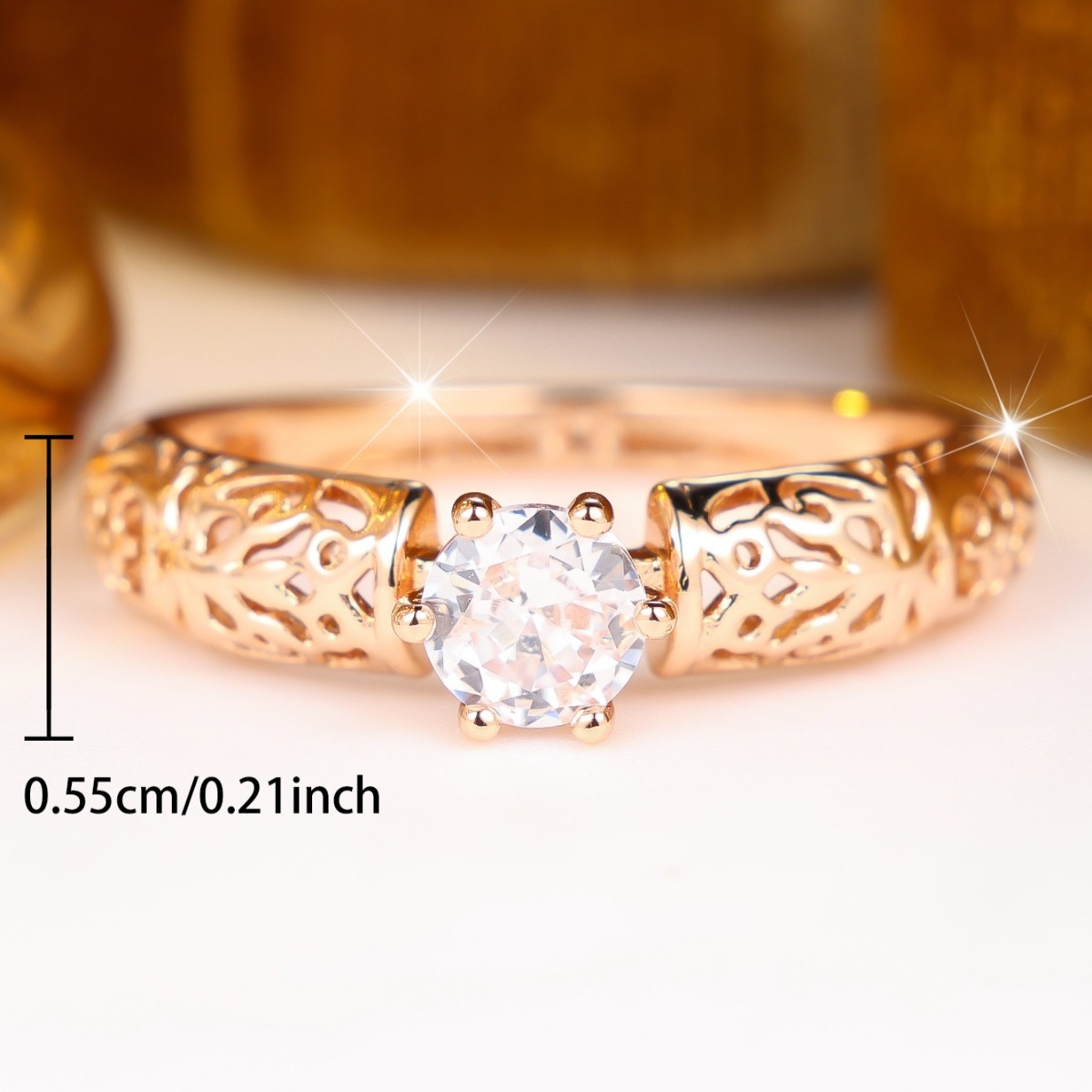 Men's Elegant Openwork Filigree Single Ring, Fashion Accessory